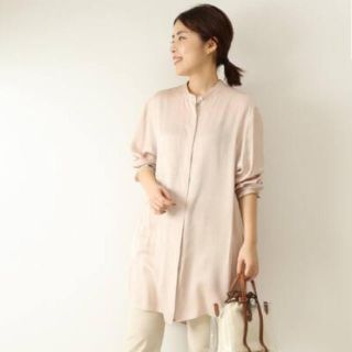 スピックアンドスパン(Spick & Span)のSpick & Span シルキーサテンロングシャツ(シャツ/ブラウス(長袖/七分))