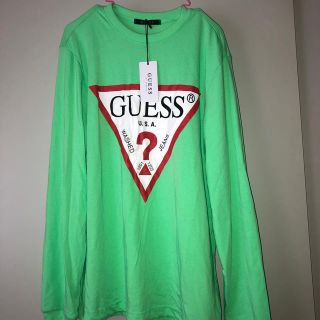 ゲス(GUESS)のGUESS ネオングリーン　ロンT 新品未使用(カットソー(長袖/七分))