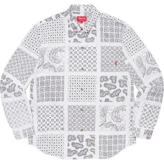 シュプリーム(Supreme)のMサイズ Supreme Paisley Grid Shirt White(シャツ)