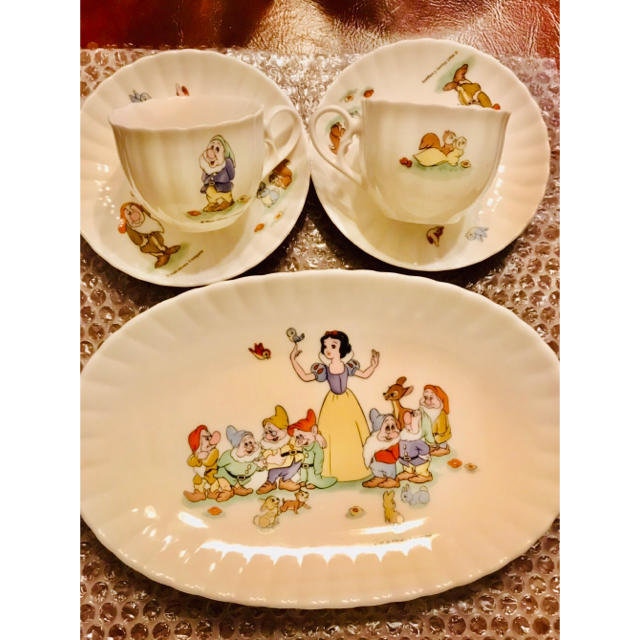 ディズニー 白雪姫 7人のこびと カップ&ソーサー・大皿