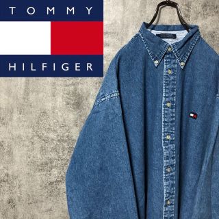 トミーヒルフィガー(TOMMY HILFIGER)の【ちっぷ様専用】トミーヒルフィガー☆ワンポイントフラッグ刺繍ビッグデニムシャツ(シャツ)