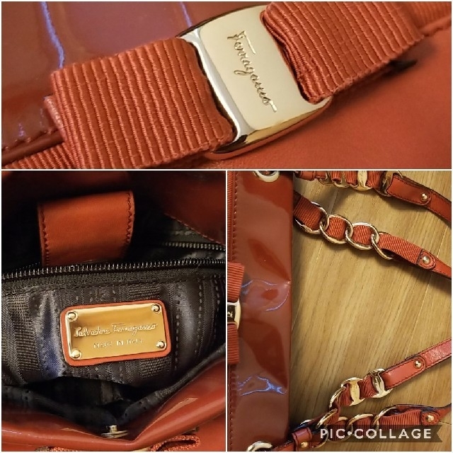 Salvatore Ferragamo(サルヴァトーレフェラガモ)のFerragamo ヴァラリボン レザーバッグ レディースのバッグ(ハンドバッグ)の商品写真