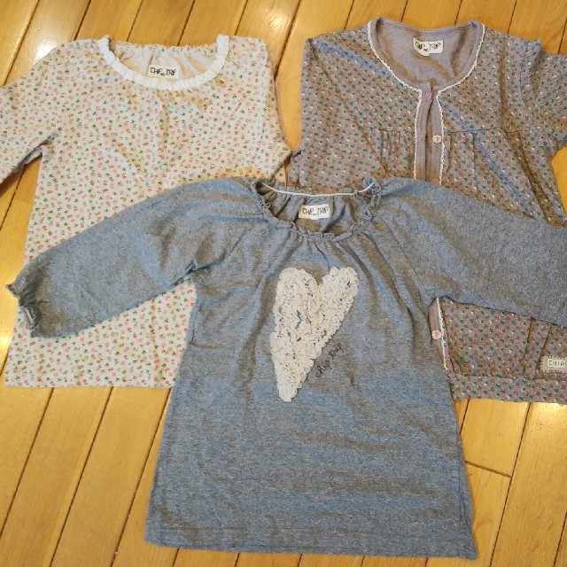 CHIP TRIP(チップトリップ)のチップトリップ３枚セット キッズ/ベビー/マタニティのキッズ服女の子用(90cm~)(Tシャツ/カットソー)の商品写真