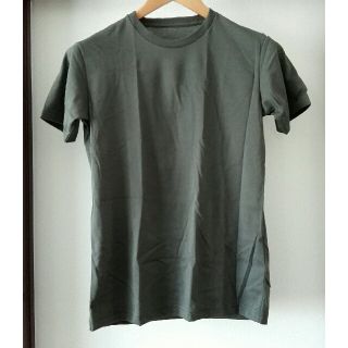 ユニクロ(UNIQLO)のUNIQLO（ユニクロ）メンズ クルーネックTシャツ Sサイズ  ダークグリーン(Tシャツ/カットソー(半袖/袖なし))