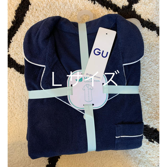 GU(ジーユー)のGU  サボンコラボ　パジャマ　ワンピース　L ネイビー　 レディースのルームウェア/パジャマ(パジャマ)の商品写真