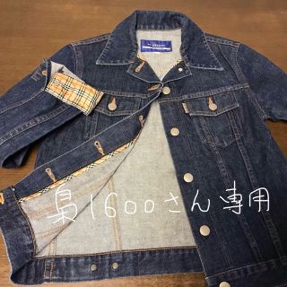 バーバリーブルーレーベル(BURBERRY BLUE LABEL)のBURBERRYデニムジャケットMとMICHEL KLEINチェックパンツ M(Gジャン/デニムジャケット)