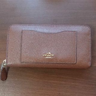 コーチ(COACH)の美品 COACH 長財布 ブラウン USED (財布)