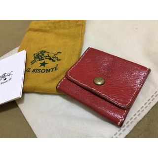 イルビゾンテ(IL BISONTE)のイルビゾンテ 正規品 イタリアンレザー コインケース 小銭入れ レッド 赤(コインケース/小銭入れ)