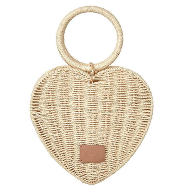 her lip to Heart Shaped Basket Bag   レディースのバッグ(かごバッグ/ストローバッグ)の商品写真