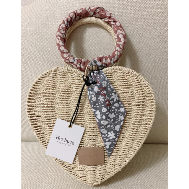 her lip to Heart Shaped Basket Bag   レディースのバッグ(かごバッグ/ストローバッグ)の商品写真