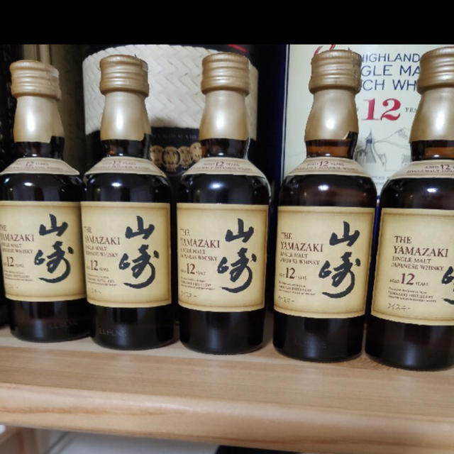サントリー ウイスキー 山崎12年 ミニボトル 5本 - ウイスキー