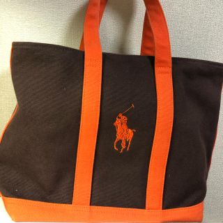 ラルフローレン(Ralph Lauren)の《ラルフローレン》トートバッグ　オレンジ×茶(トートバッグ)