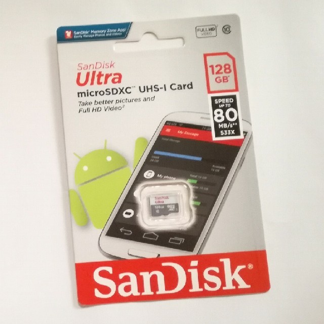 SanDisk(サンディスク)の128GB microSD カード SanDisk サンディスク スマホ/家電/カメラのスマートフォン/携帯電話(その他)の商品写真