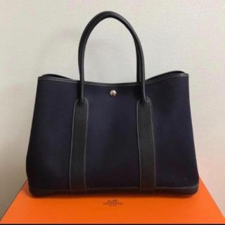 エルメス(Hermes)のエルメス ガーデンパーティー PM ネイビー(トートバッグ)