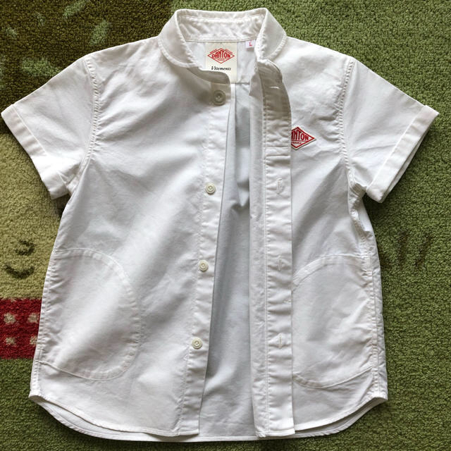 DANTON(ダントン)のriekoさま専用　DANTON 丸襟シャツ　半袖　 キッズ/ベビー/マタニティのキッズ服女の子用(90cm~)(ブラウス)の商品写真