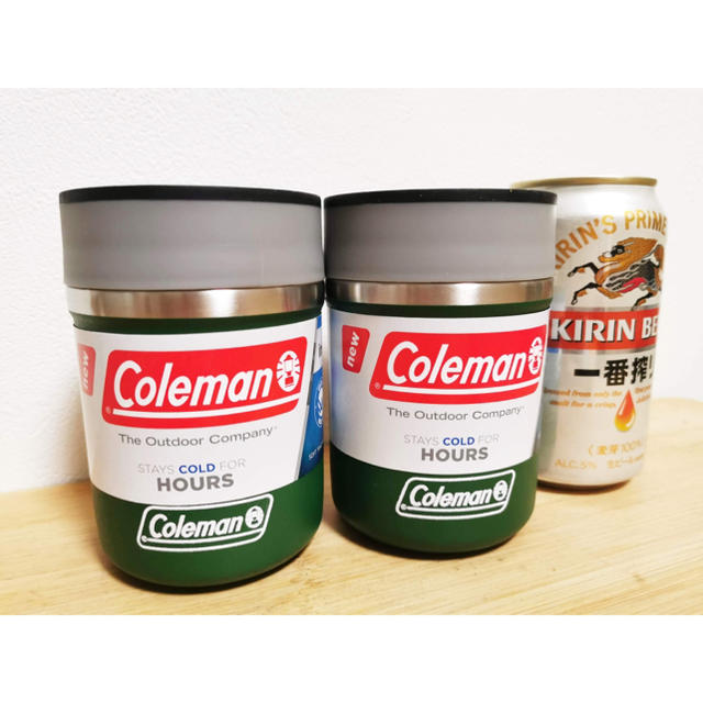 Coleman(コールマン)の2個セット コールマン 缶ホルダー グリーン 日本未発売 缶クーラー 保冷 スポーツ/アウトドアのアウトドア(食器)の商品写真