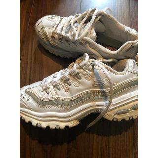 スケッチャーズ(SKECHERS)の【qu様専用】スケッチャーズ　ホワイトラメスニーカー(スニーカー)