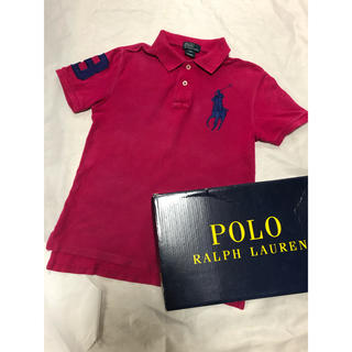 ポロラルフローレン(POLO RALPH LAUREN)のラルフローレン ポロシャツ キッズ　140（6-8）ショッピングピンク(Tシャツ/カットソー)