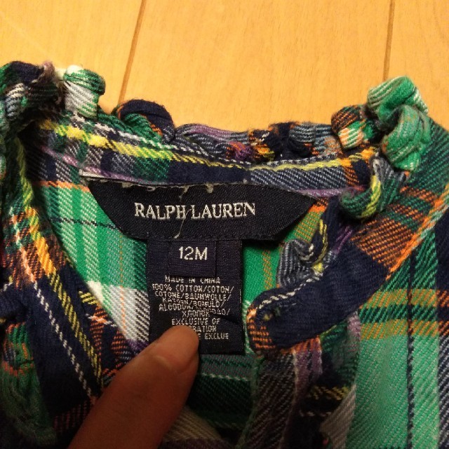 Ralph Lauren(ラルフローレン)の値下げしました。ラルフローレン セットアップワンピース12M キッズ/ベビー/マタニティのベビー服(~85cm)(ワンピース)の商品写真