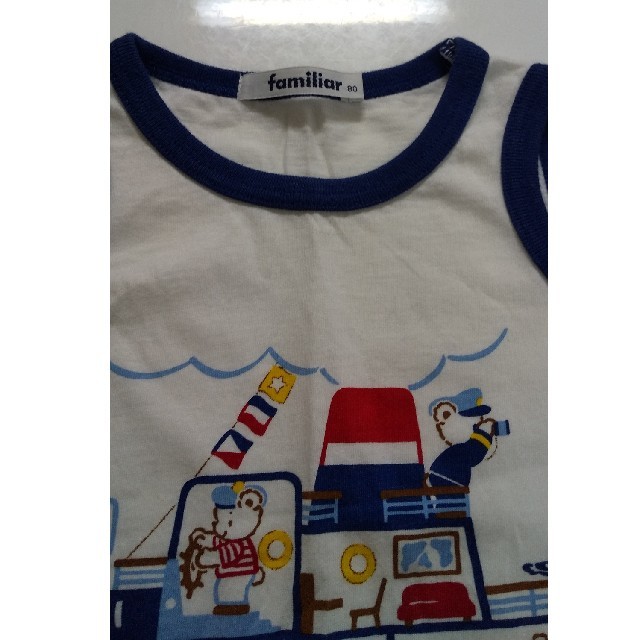 familiar(ファミリア)のfamiliar 80 美品 半袖 男の子 ノースリーブ キッズ/ベビー/マタニティのベビー服(~85cm)(Ｔシャツ)の商品写真