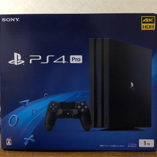 プレイステーション4(PlayStation4)の【新品未開封・保証書付】PS4 Pro ブラック 1TB (家庭用ゲーム機本体)
