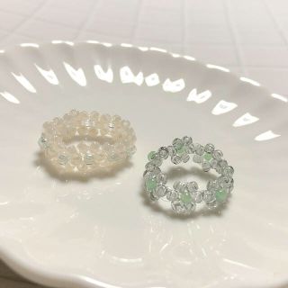 ビーズリング　비즈반지　ハンドメイド　リング(リング)