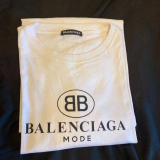 バレンシアガ(Balenciaga)の本物: Balenciaga ロゴ　Tシャツ　白　XS(Tシャツ/カットソー(半袖/袖なし))