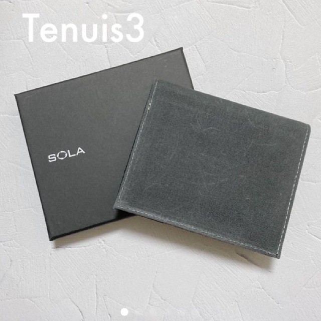 メンズ薄型財布　Tenuis3  SOLAHANPU グレー