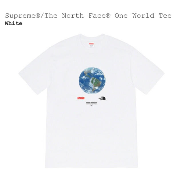 Supreme(シュプリーム)のSupreme The North Face One World Tee メンズのトップス(Tシャツ/カットソー(半袖/袖なし))の商品写真