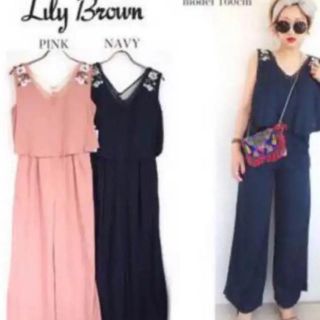 リリーブラウン(Lily Brown)の後ろレースオールインワンliliy(オールインワン)