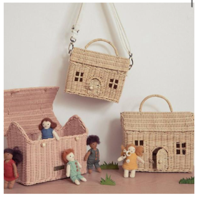 新品✦1点のみ Olli Ella  Casa Bag(straw)ドールハウス