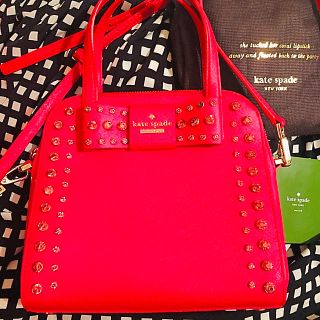 ケイトスペードニューヨーク(kate spade new york)の【さーにゃさま専用】ケイトスペード  ショルダー バッグ　美品　レッドピンク(ショルダーバッグ)