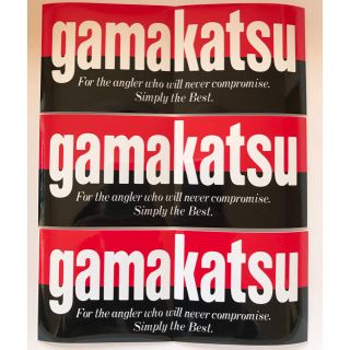 ガマカツ(がまかつ)の値下げ　がまかつ　ステッカー  赤×黒　3枚セット(その他)