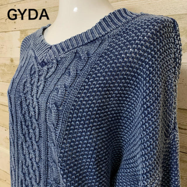 GYDA(ジェイダ)の〈激カワ〉GYDA ジェイダ♥ブリーチニット ネイビー レディースのトップス(ニット/セーター)の商品写真