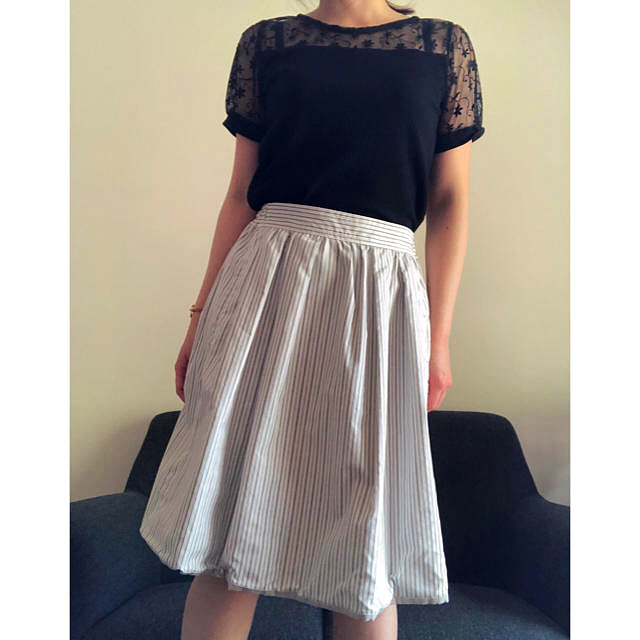 しまむら(シマムラ)の美品　リバーシブルフレアスカート レディースのスカート(ひざ丈スカート)の商品写真