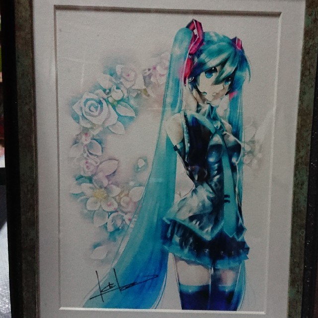 初音ミク サイン入り原画複製品 超レア物