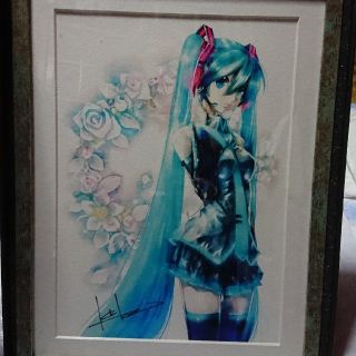 初音ミク サイン入り原画複製品 超レア物