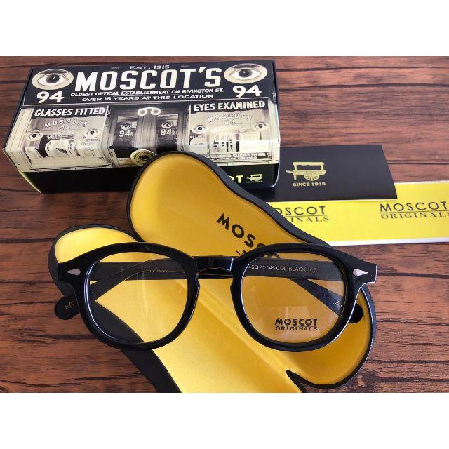 MOSCOT LEMTOSH 46 BLACK 度付きクリアレンズ付き MOSCOT LEMTOSH 46 BLACK 度付きクリアレンズ付き
