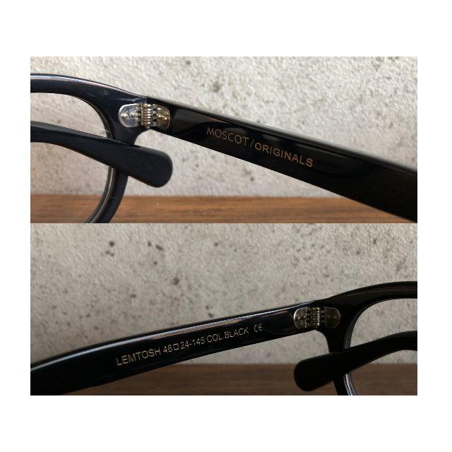 MOSCOT LEMTOSH 46 BLACK 度付きクリアレンズ付き MOSCOT LEMTOSH 46 BLACK 度付きクリアレンズ付き
