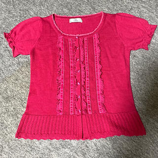 ネットディマミーナ(NETTO di MAMMINA)のピンク　トップス　半袖　(ニット/セーター)