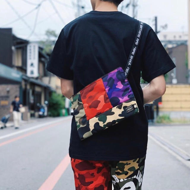 PORTER MIX CAMO SHOULDER BAG