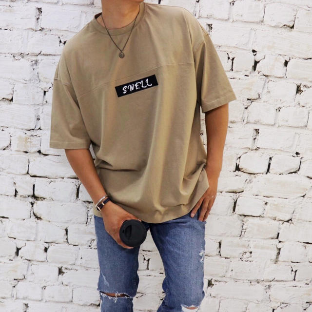 OFF-WHITE(オフホワイト)の夏のリゾートコーデ☆LUSSO SURF LAオーバーサイズTシャツ　Lサイズ メンズのトップス(Tシャツ/カットソー(半袖/袖なし))の商品写真