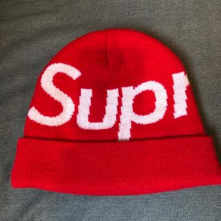 シュプリーム(Supreme)のsupreme ビーニー　RED(ニット帽/ビーニー)