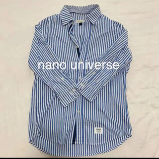 ナノユニバース(nano・universe)のナノユニバース ストライプ  シャツ ブルー&ホワイト 2way(シャツ)