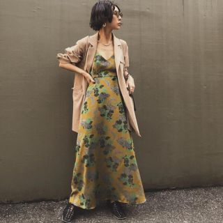 アメリヴィンテージ(Ameri VINTAGE)のBERRY JACQUARD DRESS(ロングワンピース/マキシワンピース)