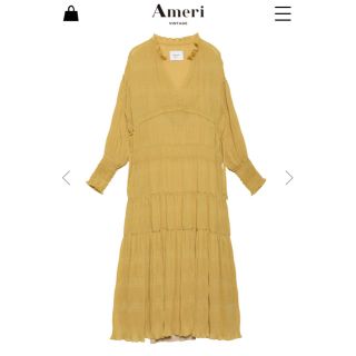 アメリヴィンテージ(Ameri VINTAGE)のameri SHIRRING PLEATS DRESS(ロングワンピース/マキシワンピース)