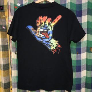 スラッシャー(THRASHER)のsantacruz サンタクルーズ 両面ロゴ Tシャツ M used 古着(Tシャツ/カットソー(半袖/袖なし))