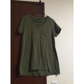 ワンウェイ(one*way)のカーキ VネックTシャツ(Tシャツ(半袖/袖なし))