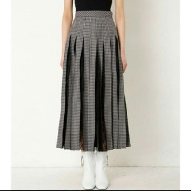 IRENE Woven Check Lace Skirt チェックスカート