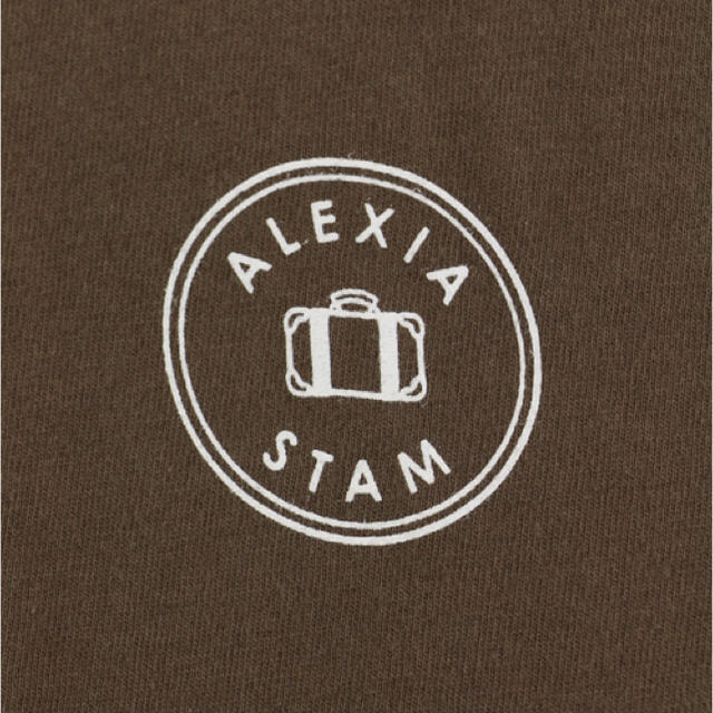 ALEXIA STAM(アリシアスタン)のALEXIA STAM Circle Logo Print Tee Brown レディースのトップス(Tシャツ(半袖/袖なし))の商品写真